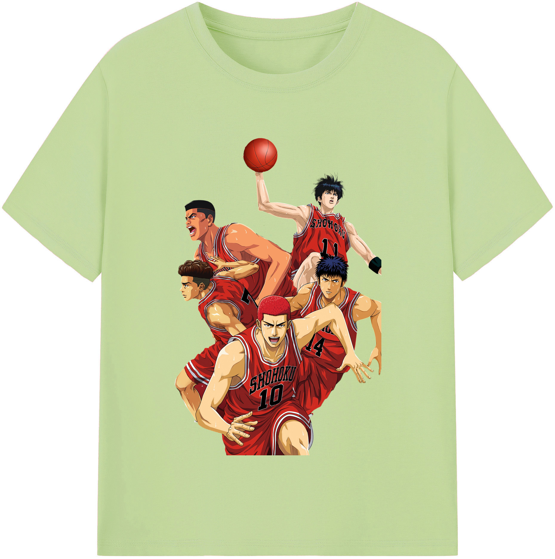 SLAM DUNK／スラムダンク 綿100％半袖Tシャツ（フロントプリント）